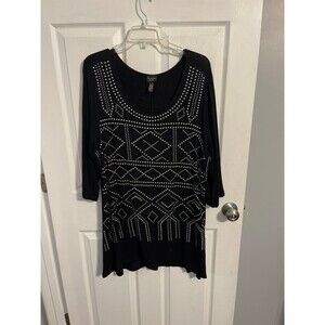 Lavanya Woman Black Tunic Size 2X